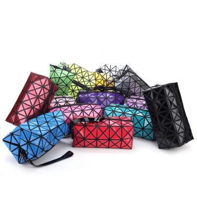 Geometric pattern diamond cosmetic bag can be customized