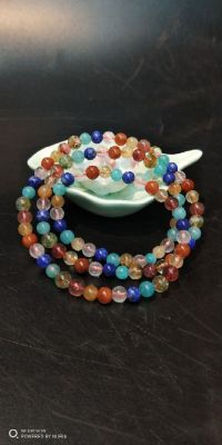 New Natural Crystal colorful Turbo Transfer Multi-ring chain wholesale Price