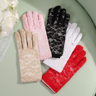 Wedding dress accessories lace gloves lace sunscreen gloves bride performance dance gloves wholesale