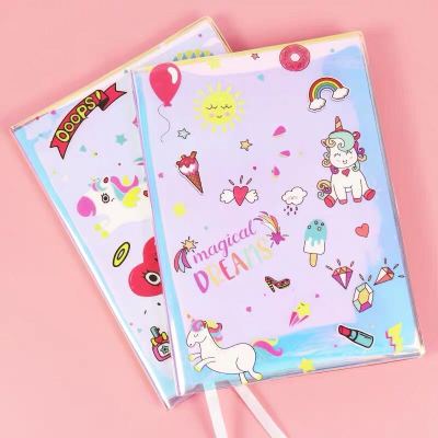 Laser notebook creative manual gotten removable A5 notebook notebook Korean color diary