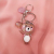 Cute one-handed bear keychain bag pendant decoration craft ornaments hanging ornaments