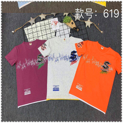 Boys' short-sleeved T-shirt ice China cotton children's T-shirt cuhk boys' half-sleeved children's summer jacket