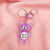 Cartoon crack text bear key accessories creative accessories bag pendant key chain