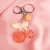 Cartoon cherry key chain quicksand pendant automotive supplies quality men's bags jewelry pendant