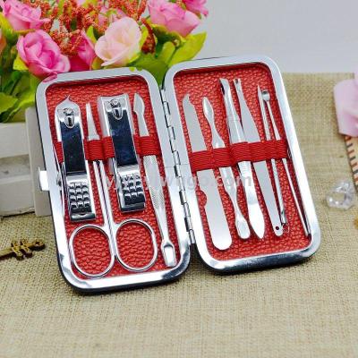 Wholesale nail clippers 10 sets of electroplated stainless steel nail clippers nail beauty tools set