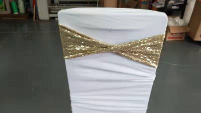 Wedding Props, Elastic Chair Cover, Sequin Embroidery Elastic Bandage.