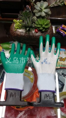 Giant hand brand 13 needle nylon labor protection ding qing gloves wear comfortable and wear well
