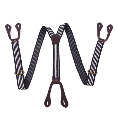 Fashionable boutique button eye strap stripe strap for men lengthened strap for women suspenders
