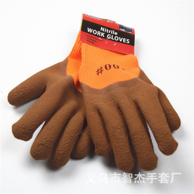 Special promotion of PVC gloves half hang full hang yellow glue hang glue dip protective labor protection glove factory