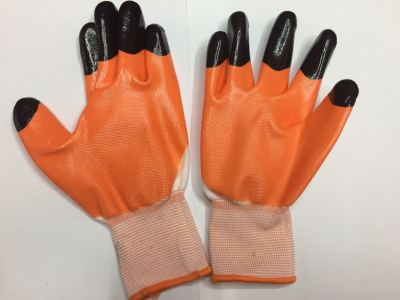 Juzhu brand 13-pin nylon dingqing labor protection gloves are comfortable, wearable and non-slip to protect both hands