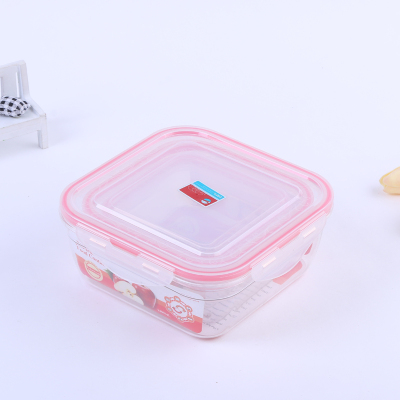 Crisper box, plastic microwave lunch box, fruit box, bento box, storage box, rectangular sealed box, storage box, storage box