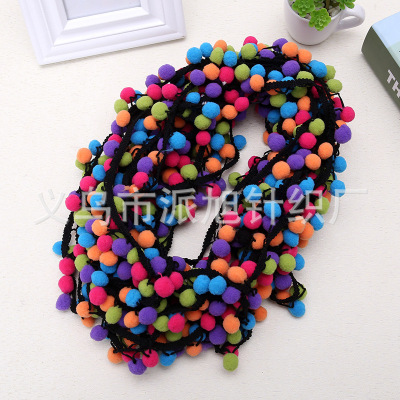 Spot clothing accessories handmade triangle ball red bayberry ball color ball lace