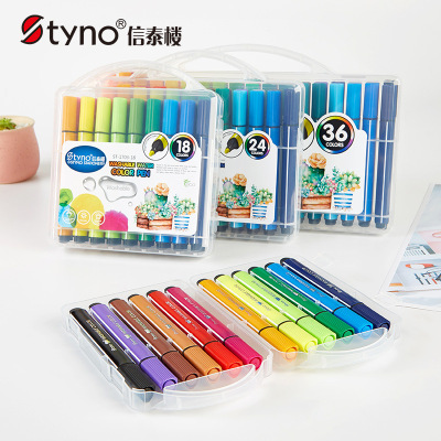 Xintai building watercolor pen color painting 12 color 18 color 24 color 36 color washable students art safety non-toxic