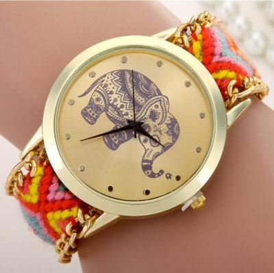 A hair for the elephant pattern woven ladies bracelet hand-woven Geneva ladies watch