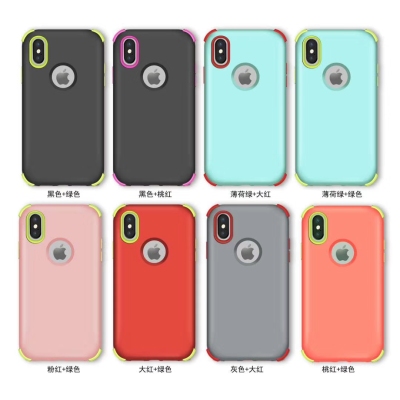 New color collision protection three in one mobile phone case