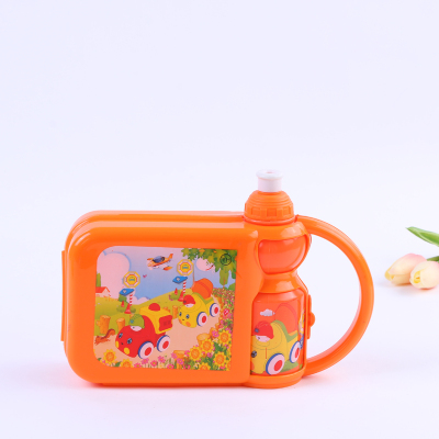 Undergraduate lunch box compartmentally challenged -sealed cartoon cute children's portable lunch box student bento box