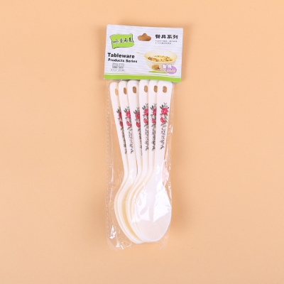 Disposable spoon plastic thickened tough long handle independent packaging takeaway packaging soup spoon