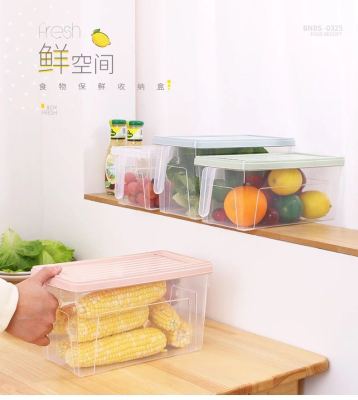Drawer type refrigerator storage box kitchen food storage box thickened plastic handle fruit box
