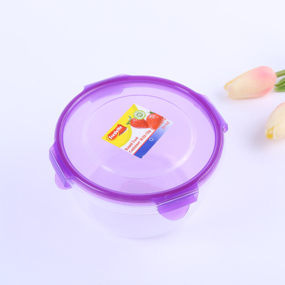 Plastic crisper box boxing oven lunch box sealed leakproof heat resistant round Plastic lunch box
