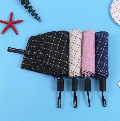 Korean Creative Striped Vinyl Umbrella Fresh Couple Black and White Checkered Umbrella Princess Umbrella Sun Umbrella