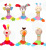 Baby hand grabbing pinch called wind chime hand stick with teether rattle