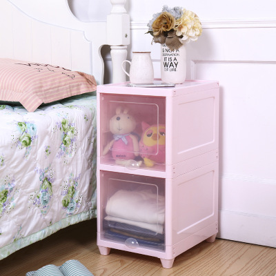 Children's toys storage cabinet unit combined type baby wardrobe plastic wardrobe storage cabinet