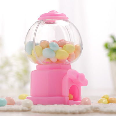 Creative cartoon candy machine snacks storage plastic box PS mini food storage candy packaging box customized