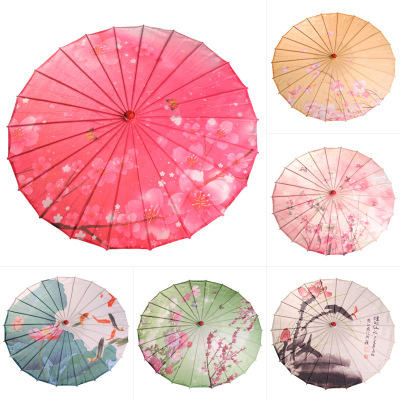 The ground layout between decoration waterproof craft umbrella cheongsam stage performance silk umbrella studio photography props umbrella