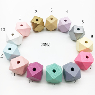 15mm cut octagonal wood beads European and American headwear bracelet jewelry accessories sell fast pass hot products