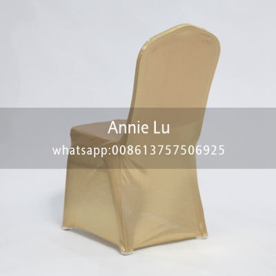 Wedding Golden Cloth Chair Cover Wedding Props Supplies Hotel Chair Decoration