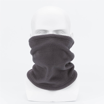 Amazon Hot Outdoor Polar Fleece Solid Color Fleece Neck Warmer Pullover Cap Riding Wind Mask Spot Customizable