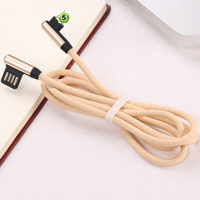 A For apple mobile phone data line X double bend mobile game quick charge rectangular 5/6/7/8 plus charging line originality