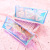 1711 laser pencil bag girl ins creative individuality funny quicksand Korean version junior high school students simple transparent pencil case