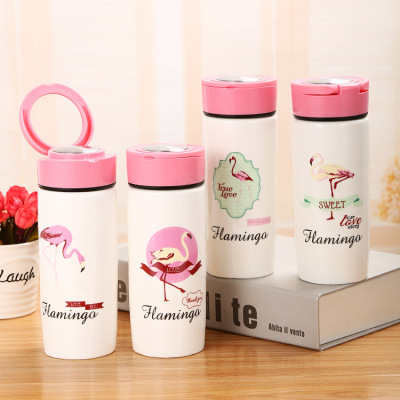 Hot style creative Flamingo 11 Mug with lid handy cup Coffee Milk Korean Cartoon Mug