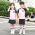 Summer wear summer wear short-sleeved T-shirt children teacher class wear primary school uniforms parent-child wear 