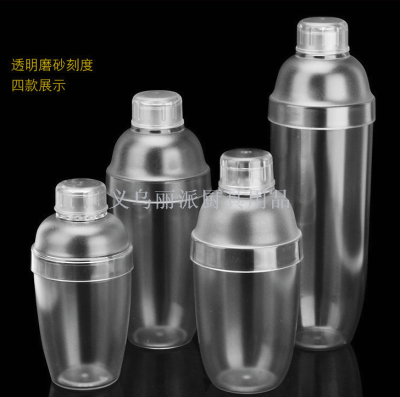 Transparent thickened PC resin wine shaker milk tea pot with scale anti-freezing anti-hot anti-throwing snow cup