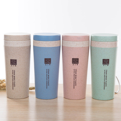 1685 wheat straw thermos cup handy cup students men and women simple portable plastic cups cups drinking cups