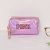 PINK laser cosmetic bag contracted with large capacity to receive bag with waterproof write mini lady change purse