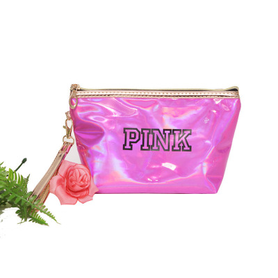 High-capacity pink hexagonal bag laser makeup bag with waterproof portable mini lady zero wallet wholesale