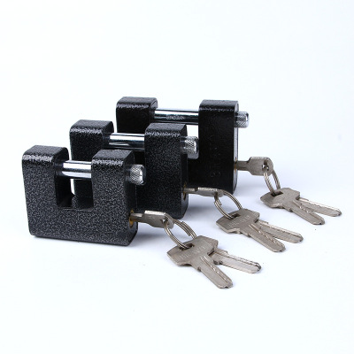 Foreign trade custom padlock pujiang half shell one word rectangle lock half beam padlock anti-theft anti-pry anti-shear