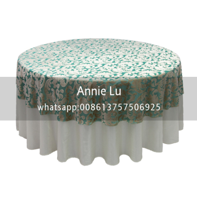Hot Selling Custom Jacquard Velvet Tablecloth Decorative Fabric Hotel Wedding Tablecloth Tablecloth Chair Cover Banquet Tablecloth
