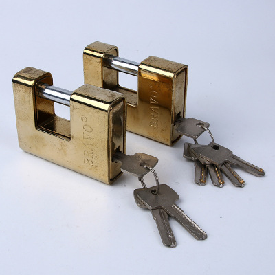 Manufacturers custom computer keys titanium cover case rectangular lock anti - pry anti - theft horizontal lock lock wholesale
