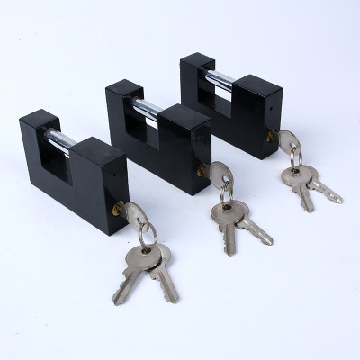 Straight open anti-theft anti-pry cross hanging iron old through open tank shearing giant battery case lock lock padlock