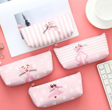  male and female students Transparent creative Pink pencil case Pencil Case Case Stationery bag for students