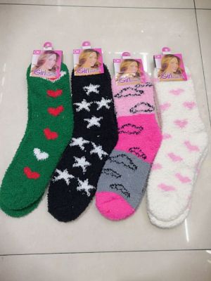 Socks Half Velvet Jacquard Coral Velvet Terry Sock Factory Direct Sales Customization as Request
