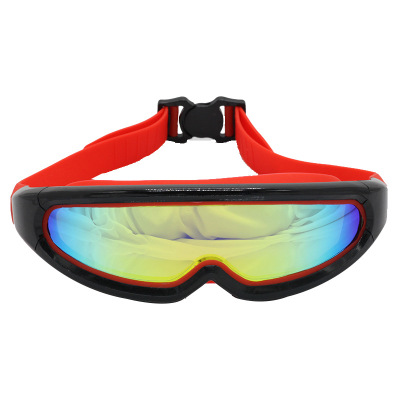 New style goggle goggle hd one-piece adult waterproof and mist proof electroplated swimming glasses