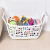 European style laundry basket with support for laundry basket