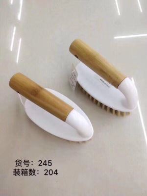 Household wooden handle shoe brush laundry brush shoe brush sink clean soft wool multifunctional floor brush