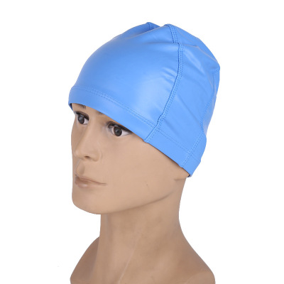 Men's and women's swimming caps waterproof long hair swimming caps PU swimming caps genuine special swimming products clearance