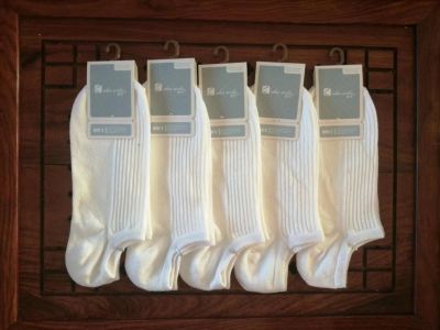 Men's socks new imitation double needle black and white gray socks plain men's socks sliver cheap socks cotton 